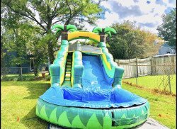 12ft Tropical Slide w/ Pool