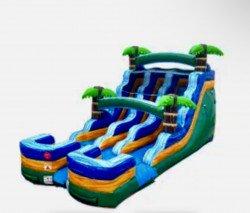 16ft Double Lane Beach Vibes Water Slide Wet/Dry