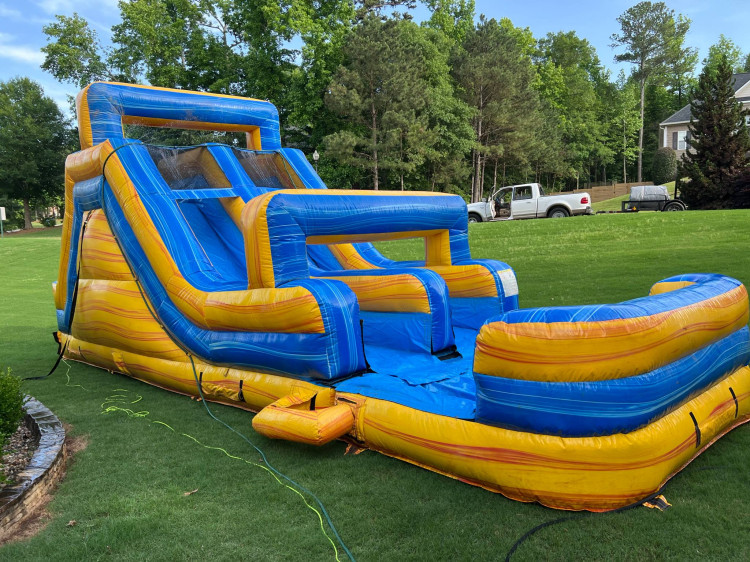 16ft Dual lane Rock Climb Wet/Dry Slide