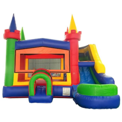 Rainbow Bounce House Water Slide/Dry