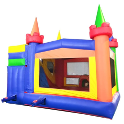 Rainbow Bounce House Water Slide/Dry