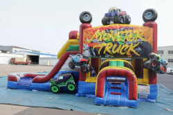 Monster Truck Bounce House w/ Slide